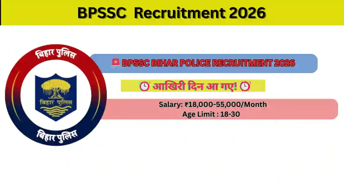 BPSSC Bihar Police Recruitment 2026 Syllabus and Salary Details.
