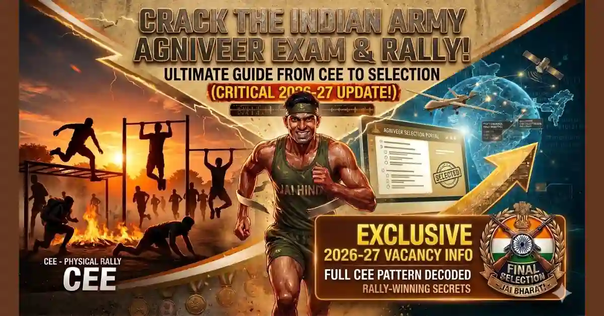 Indian Army Agniveer Selection Process 2026 Phase 1 CEE and Physical Rally Details